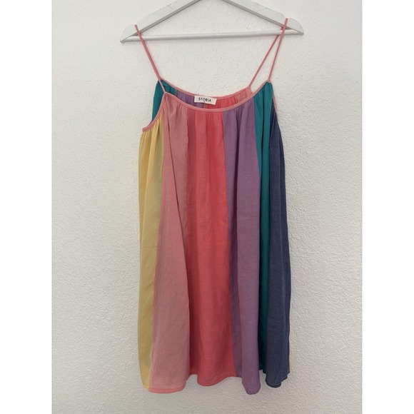 Women's -‎ Storia Pastel Striped Dress, Size Medium - Picture 2 of 7